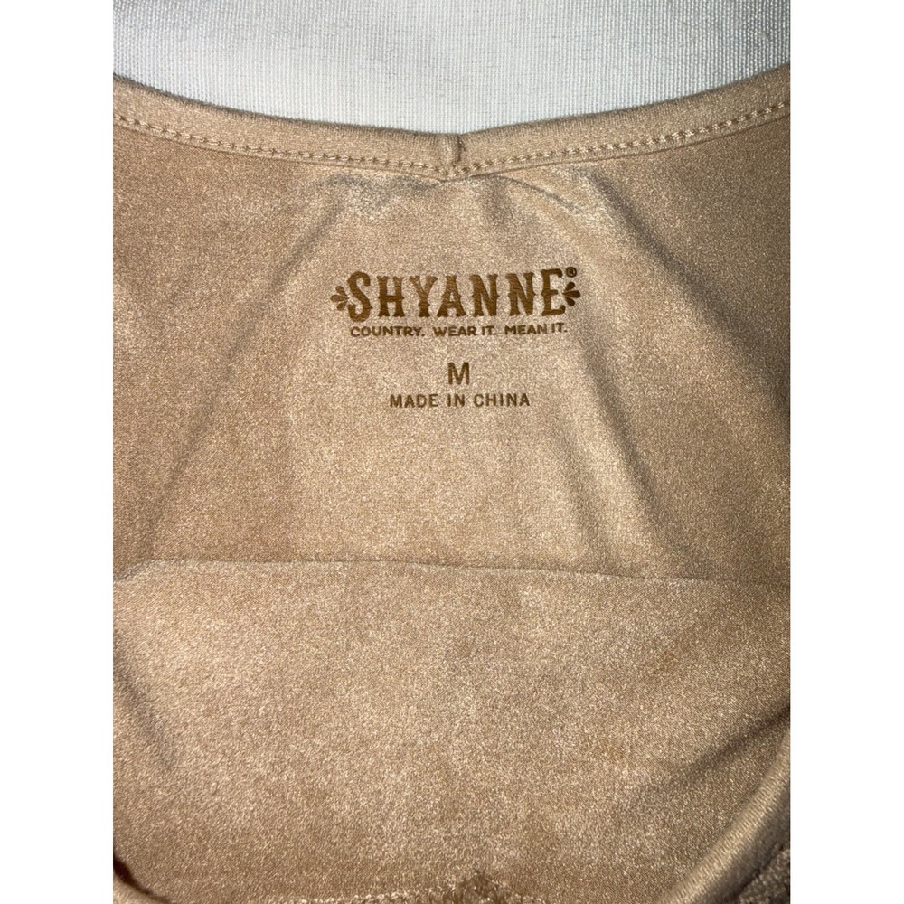 Shyanne Tan Faux Suede Mini Dress Sleeveless Western Adjustable Straps Size M - Picture 2 of 9